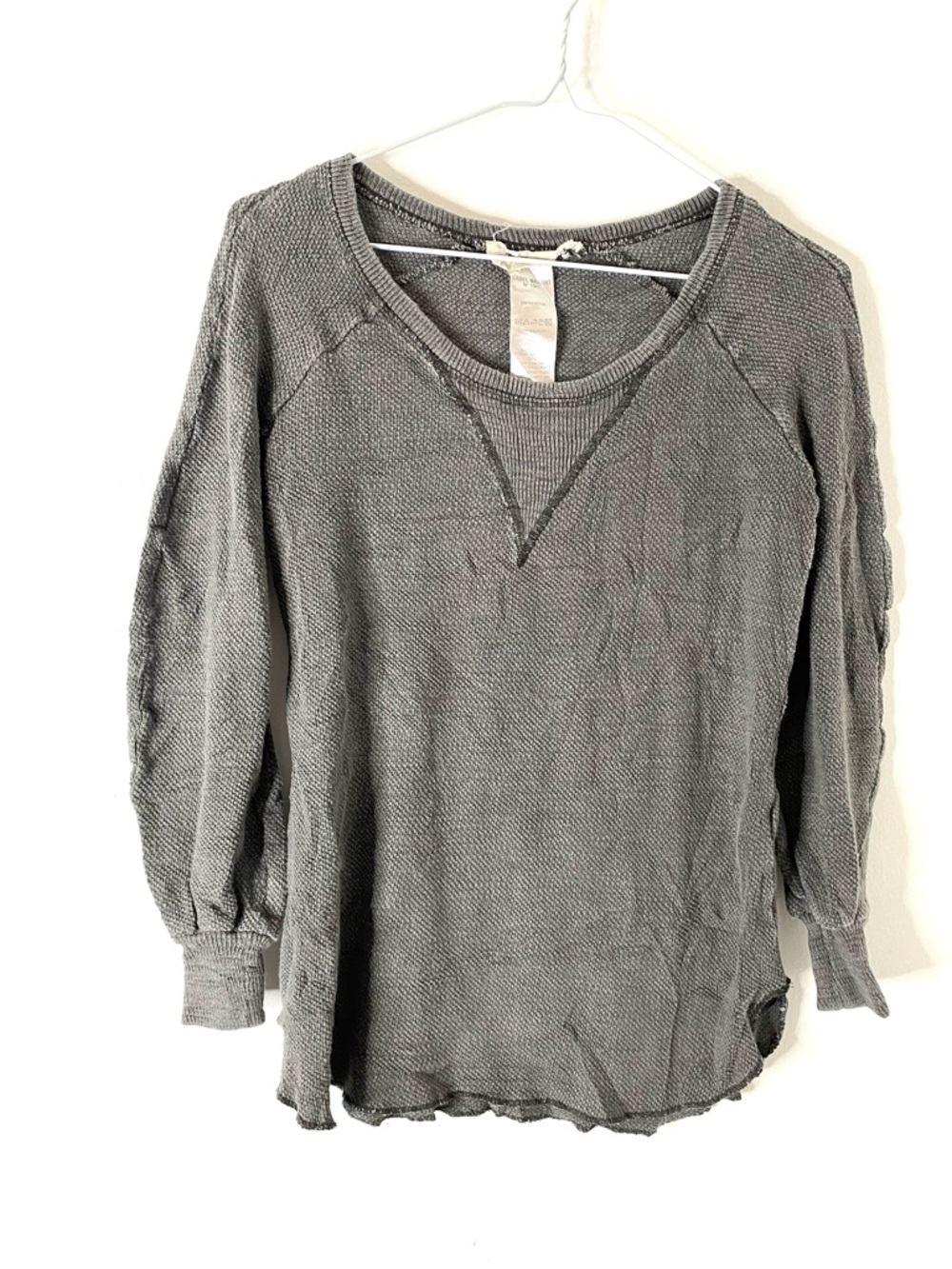 Étoile by Isabel Marant Grey Waffle Knit Crew Neck Pullover